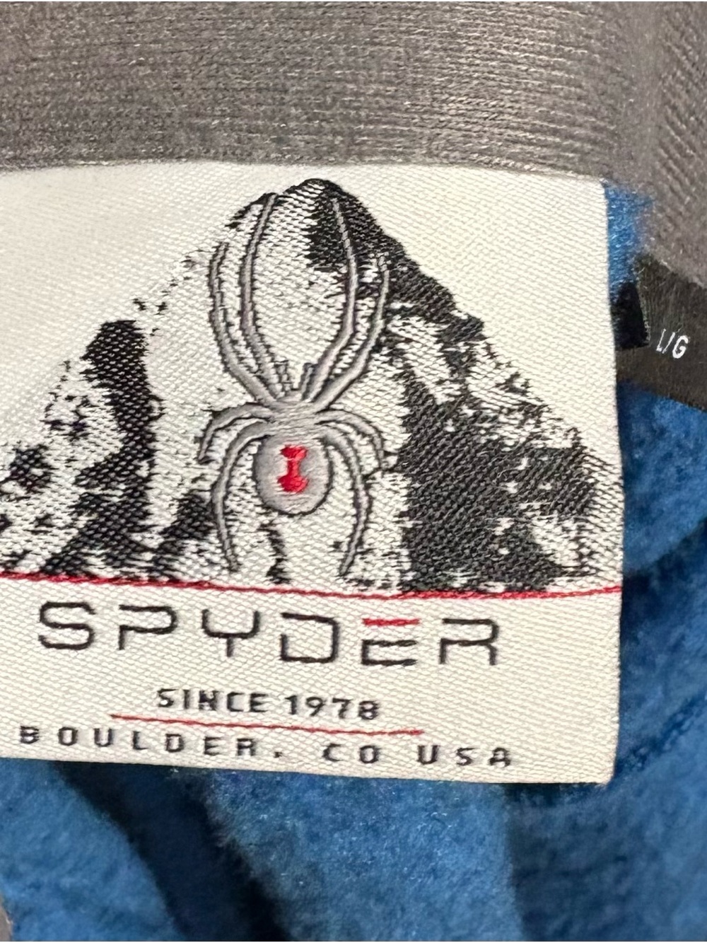 Spyder Empire Jacket Mens Size L Blue Orange Full Zip Pockets - Picture 5 of 6